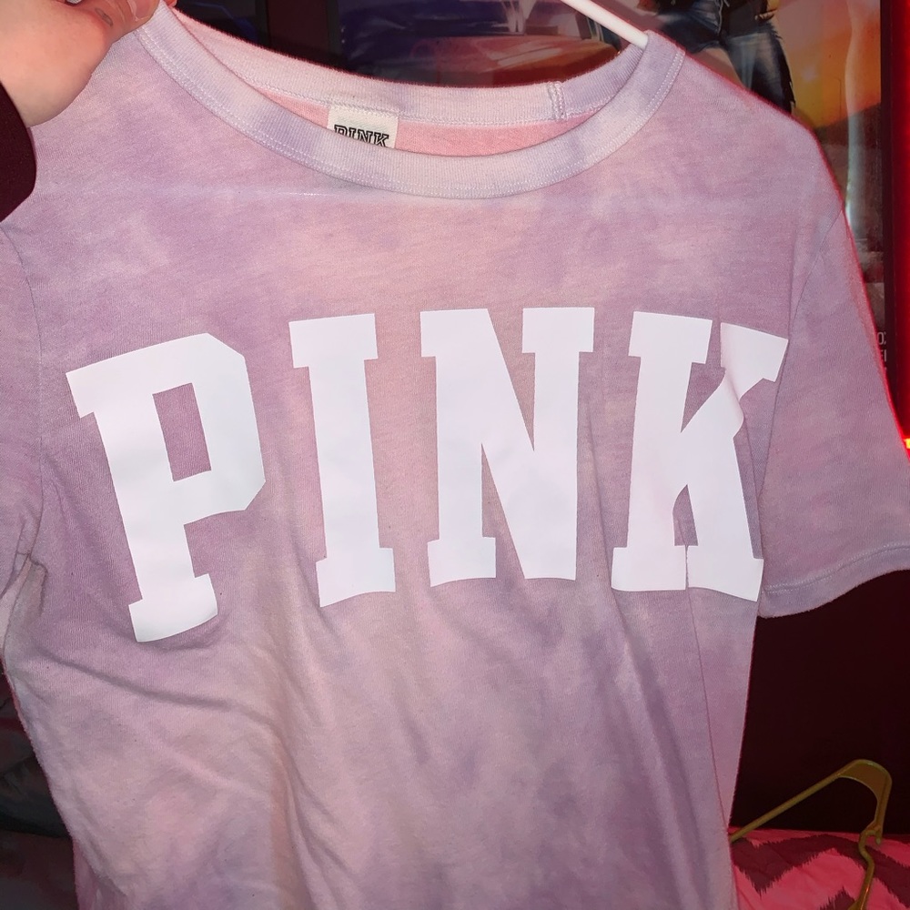 tie dye purple cropped t shirt - Picture 2 of 2